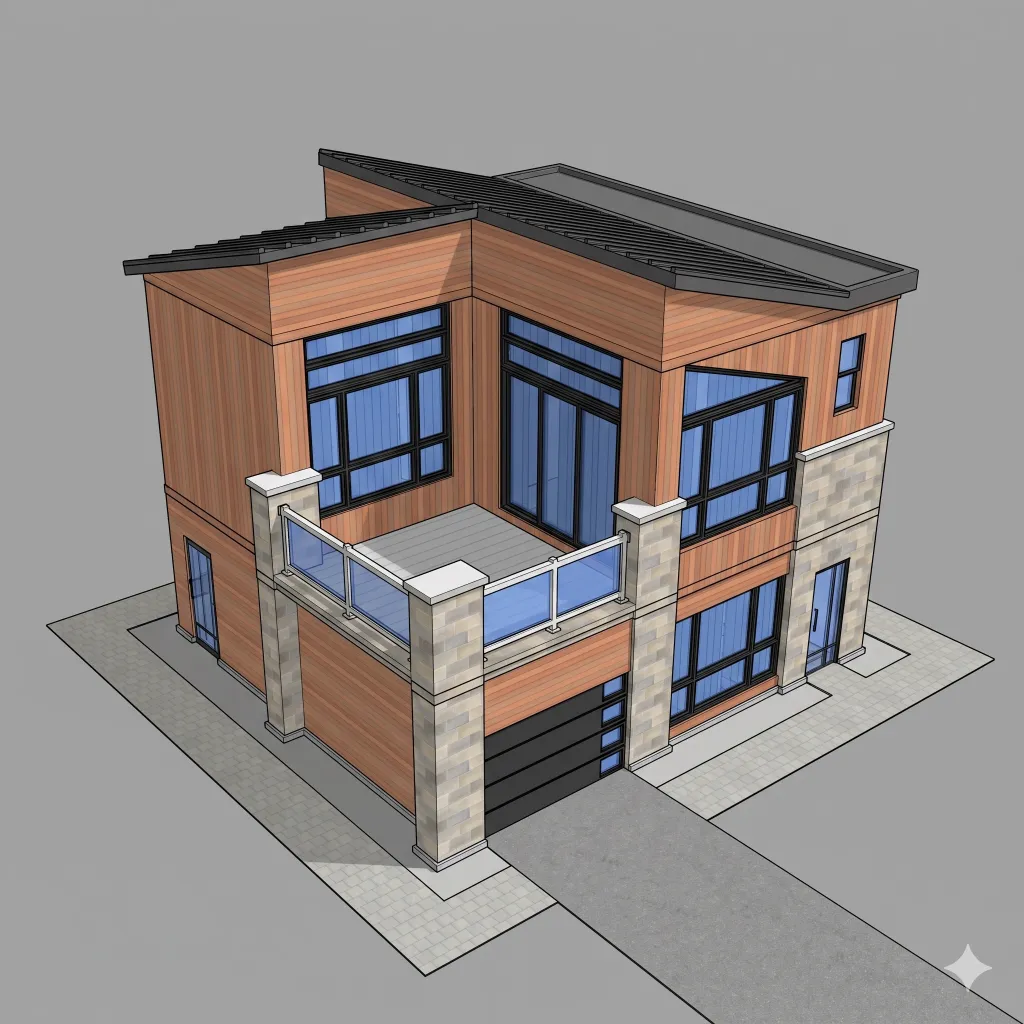 Plan 3D intérieur & extérieur